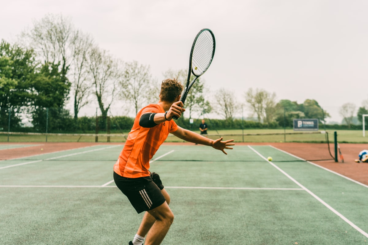 Tennis racket close-up